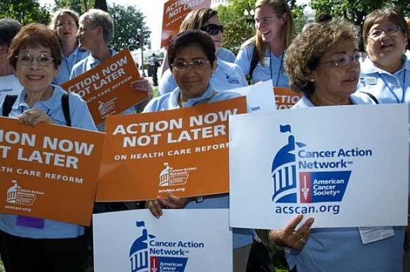 Photo of ACS CAN Volunteers participating in health care reform Lobby Day event